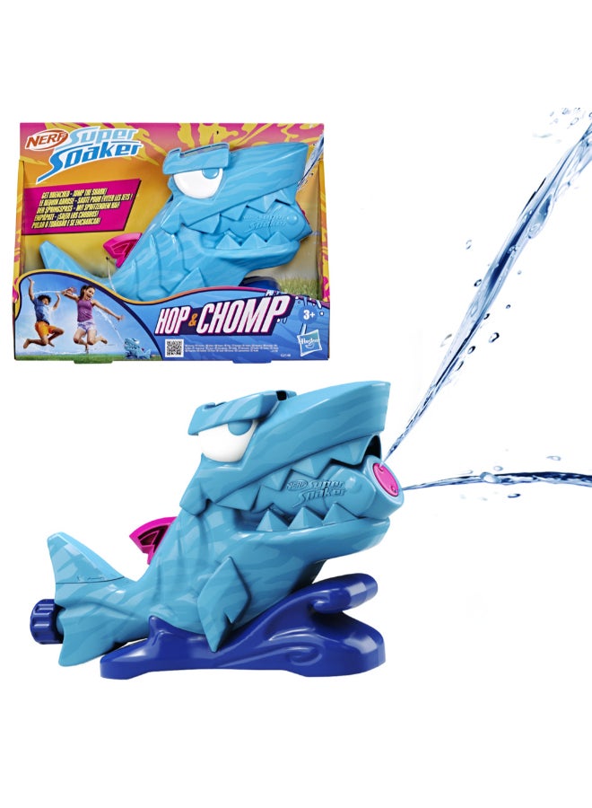 SUPER SOAKER Nerf Super Soaker Hop & Chomp Water Toy | Sprays Streams of Water | Chomping Jaws | Attaches to Garden Hose Outdoor Sprinkler Toy for 3+ Years | G2148 - Image 4